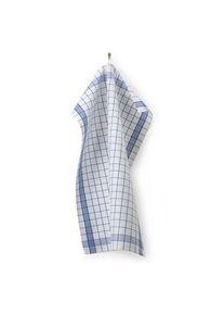 Dry pearl tea towel twisted half linen White-blue,