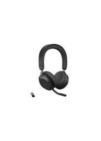 Jabra Headset med ladestativ, Evolve 2-75, Stereo, On-Ear, 20kHz, Bluetooth / USB, Svart - 27599-999-989