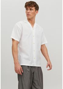 Jack & Jones Jack & Jones Kurzarmhemd »Jprblusummer Linen Resort Shirt S/S Sn« weiß, Größe S - N-Gr, Leichtes und luftiges Hemd für das Sommer-Outfit