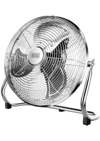 Black & Decker Black + Decker Bodenventilator »bxeff60e«, Aluminiumflügel Mit 35 Cm Durchmesser, Schwenkbares Gitter silberfarben, Leistungsstarker Ventilator mit...