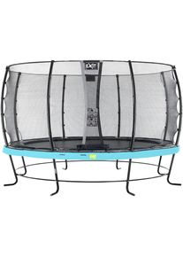 EXIT Gartentrampolin »Elegant«, Ø 427 Cm, Mit Economy Sicherheitsnetz blau, Größe Ø 375 cm - Ø 375 cm, Stabilstes Trampolin der Welt