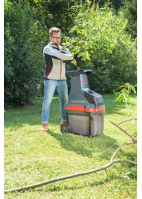 Al-Ko Leisehäcksler »Easy Cruhs Lh 2810«, Mit Fangbox Und Nachstopfer blau 4,2 cm , Großer Trichter mit Rolleneinzug