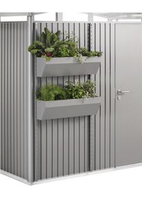 BioHort Blumenkasten »Floraboard«, 2er-Set, Quarzgrau-Metallic grau, Größe B/T: 82 cm x 25 cm B/T: 82 cm x 25 cm , Zum Anschrauben an der Außenwand...