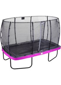 EXIT Gartentrampolin »Elegant«, Bxt: 214X366 Cm, Mit Economy Sicherheitsnetz lila, Größe B: 382 cm - B: 382 cm, Einzigartiges, eigenwilliges Design