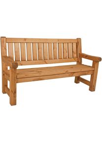 Garden Pleasure Gartenbank »Allgäu« braun, Größe B/H/T: 184 cm x 96 cm x 69,5 cm B/H/T: 184 cm x 96 cm x 69,5 cm , 3-Sitzer