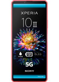 Sony Smartphone »Xperia 10 Iii Smartphone« 5g pink, 15,24 cm / 6,0" OLED Touchscreen Display, Full HD+ (21:9 Format)