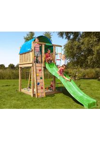 Jungle Gym Spielturm »Jungle Villa«, Bxtxh: 170X392X274 Cm beige, Mit Sandkasten und Rutsche