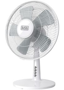 Black & Decker Black + Decker Tischventilator »bxefd40e«, 5 Flügel, Tragegriff, Einstellbares Schwenk-/Neigungssystem weiß, Automatisches Schwenksystem;...