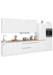 HELD MÖBEL Held Möbel Küchenzeile »Ohio«, Mit E-Geräten, Breite 360 Cm weiß, Größe B: 360 cm B: 360 cm made_in_germany, Wahlweise mit Aufbauservice