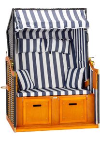 Acamp Gartenliege »Strandkorb Sylt«, 110X81X160 Cm braun , Solitärmöbel