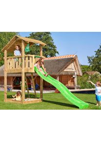 Jungle Gym Spielturm »Jungle Shelter«, Bxtxh: 176X378X290 Cm beige, Mit Rutsche und Sandkasten