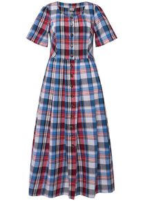 Ulla Popken Dames Jurk marine / rood / zwart / wit 42