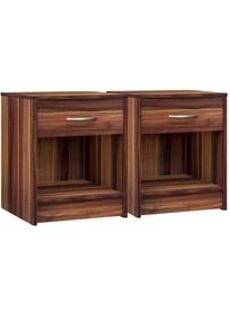 Casaria® Comodino con cassetto Set di 2 Merano 50x40x35cm