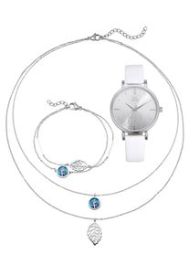 parure de bijoux avec montre, 3 pièces Meister Anker Arbre de vie, Argent