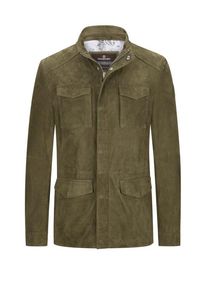 Plus size : Milestone, Leather jacket MS-Aurelio in goat suede in a Olive