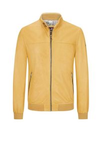 Plus size : Milestone, Leather jacket in lamb Nappa in a Yellow