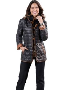 Damska Prešívaná bunda s podšívkou v kontrastnej farbe čierna veľkosť 56