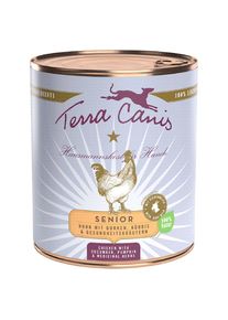 6x800 g Senior Senza cereali Pollo con Cetriolo, Zucca ed Erbe salutari Terra Canis