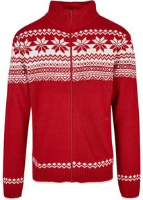 Brandit Heren Gebreid vest rood / wit XXXL