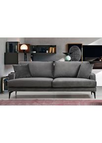 Design 3 szem&eacute;lyes kanap&eacute; Fenicia 205 cm sz&uuml;rke