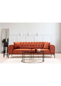 Design 3-szem&eacute;lyes kanap&eacute; Tamarice 230 cm narancss&aacute;rga