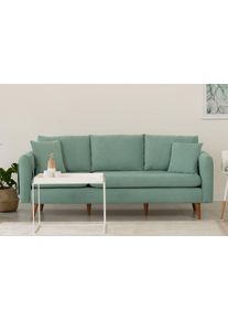Design 3-szem&eacute;lyes kanap&eacute; Payson 215 cm tenger z&ouml;ld