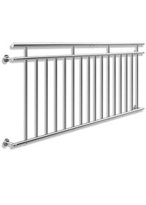 Monzana® Balustrade de balcon français acier 90x225cm