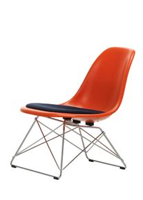 Eames Plastic Side Chair LSR chaise avec coussin d'assise Vitra