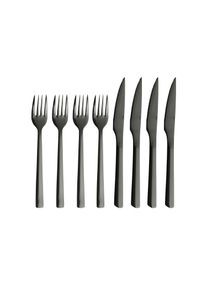 RAW - Steakset - Dishwasher safe - Black coating - 8 pcs (15516)