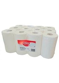 Rolo de papel de secagem manual mini pavio camada dupla. Pacote 12 unidades