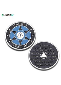 Sobriety Coin Recovery Anniversary Gift For Alcoholics Men Husband Friend Boys Celebrate Recovering Metal Inspirational Tokens