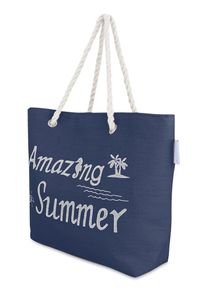 Normani Dames Strandtas marine / wit One Size