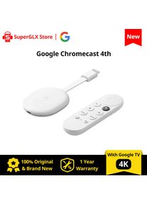 Original New Google Chromecast 4th with Google TV with 4K Android 10 Netflix Certified Dolby Vision Smart TV Box Up to 4K HDR