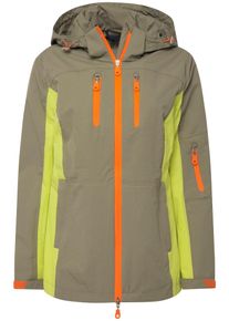 LAURASØN Dames Functionele jas grijs / groen / oranje XXL