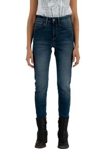 Rokker Rokkertech High, jeans vrouwen , kleur: blauw , maat: W28/L30