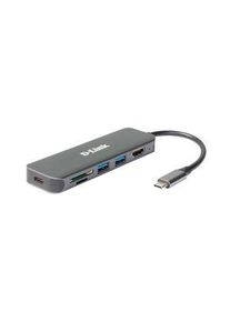 DLink D-Link Telakointiasema, USB-C-pistoke, Väyläkäyttöinen, 60W, Portit yhteensä 6 - DUB-2327