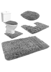 ISO 8312 Fürdőszoba és WC szőnyeg 80x50cm 3 db - szürke