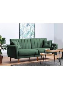 Design összecsukható kanapé Zayda 210 cm sötétzöld