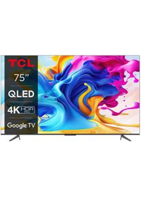 Televizor QLED TCL 75C645, 189 cm, Smart Google TV, 4K Ultra HD, Clasa G