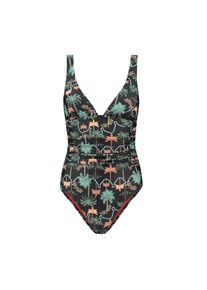 Shiwi Dames Badpak 'Lara' turquoise / groen / oranje / zwart XS