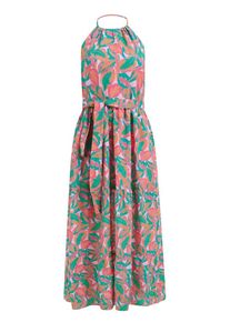 WE Fashion Kleid Damen smaragd / pfirsich / pink / hellpink Größe 34