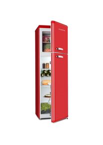 Klarstein Audrey Retro combiné réfrigérateur congélateur 194 / 56 litres - Rouge