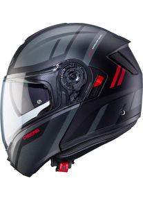 CABERG Levo X Manta, flip up helmet , color: Matt Black/Grey/Red , size: XL