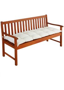 Detex® Cuscino per panchina da giardino crema 145x45x8cm