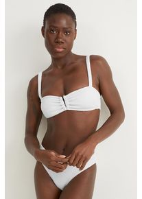 C&A Haut de bikini-bandeau-ampliforme-LYCRA® XTRA LIFE™, Blanc, Taille: 36
