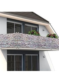Deuba® Brise vue 500 x 90 cm pour balcon motif pierre