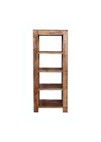 Möbilia Möbilia Estantería con 4 baldas | madera maciza de mango | ancho 44 x fondo 44 x alto 105 cm | natural