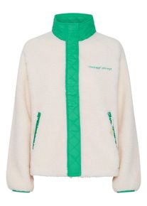 The Jogg Concept Dames Fleece jas 'Berri' groen / wit L