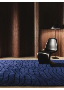 benuta Finest Wollen Vloerkleed Terra Blauw 160x230 cm - Wollen Vloerkleden