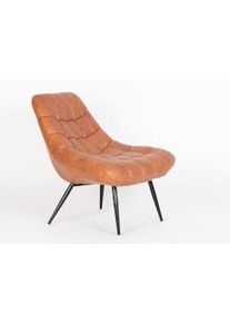 Salesfever Sillón XXL | Piel sintética | Anch 76 x Prof 85,6 x Alt 85,6 cm | Marrón claro